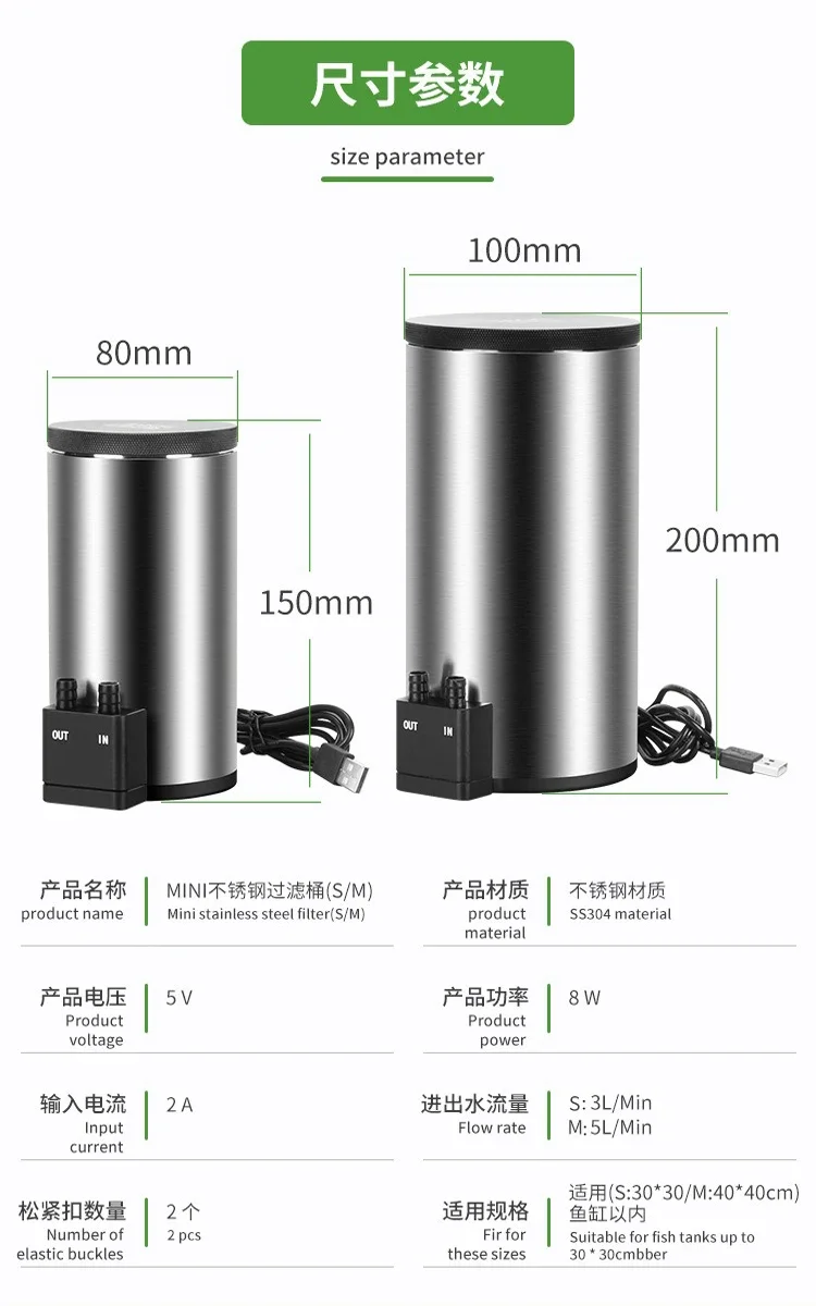 Reef Tank Filter - Filtro de Acuario Silencioso para Escritorio