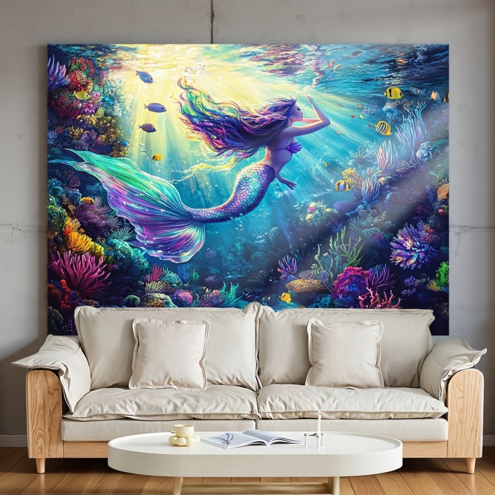 Marine Coral - Tapiz de Pared Grande con Diseño